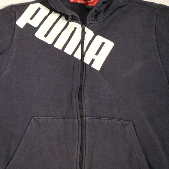 PUMA Oversize Logo Zip Up Hoodie Size MEDIUM Men - Picture 3 of 9